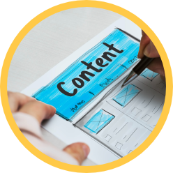 Writing content on page